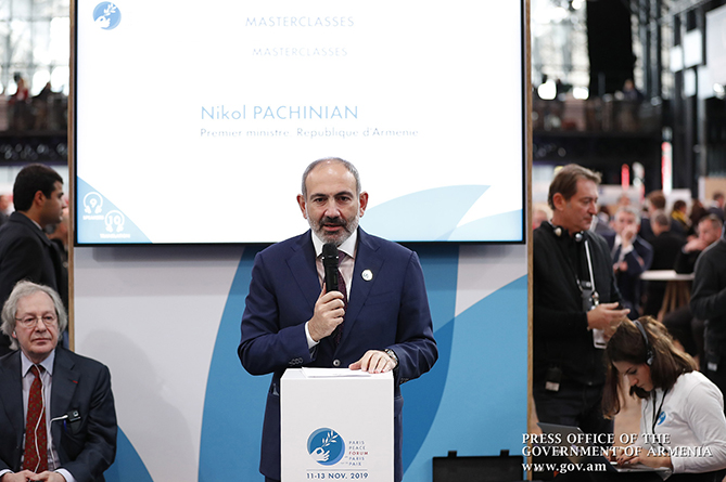 Никол Пашинян на Втором Парижском форуме мира