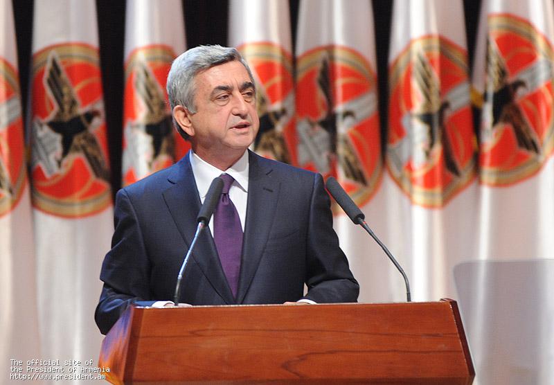 Серж Саргсян на съезде партии РПА