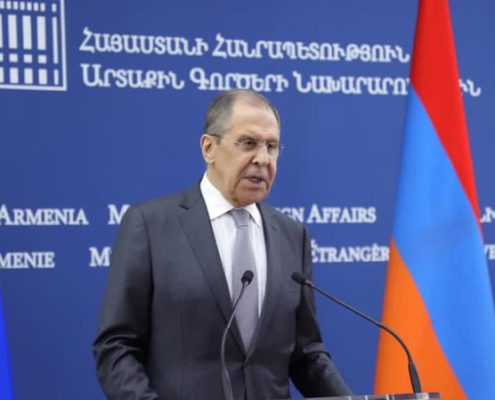 Сергей Лавров в МИД Армении